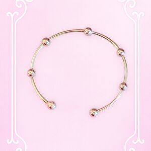Minimalist Sterling Silver Bead Bangle